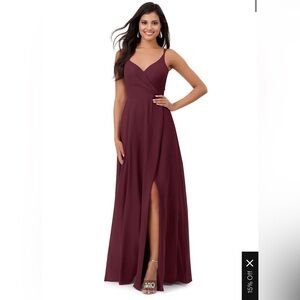 Azazie Lennon Dress - Cabernet - Size 8